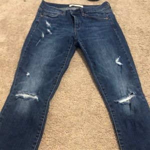 Gap distressed skinny jeans